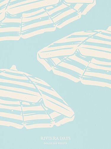 Riviera Summer Umbrellas Art Print