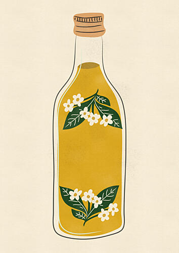 Yellow Floral Elixir Doré reproduction