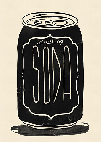 Refreshing Soda Can Art Print