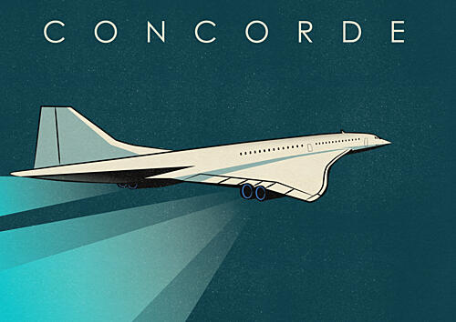 Concorde Supersonic Flight Voyage reproduction