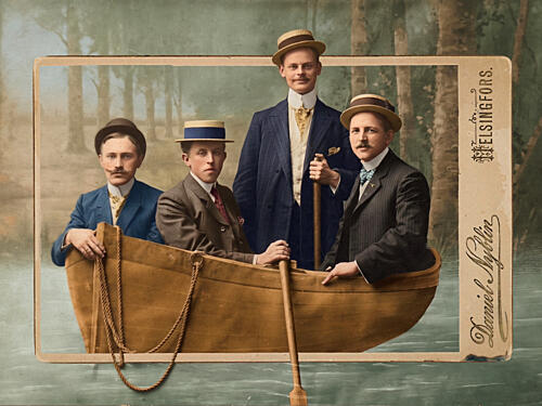 Gentlemen in a Rowboat Mode reproduction