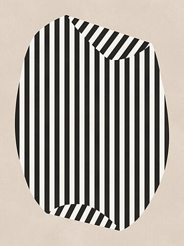 Modern Striped Abstract Geometric Print