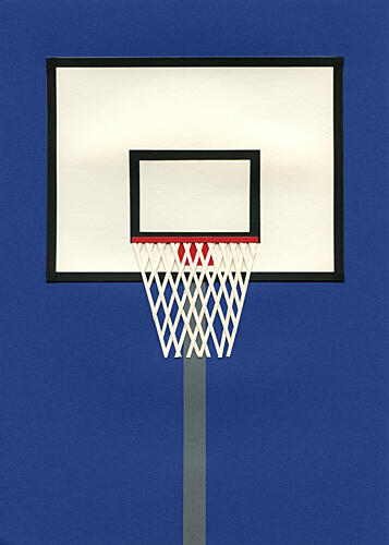 Modern Basketball Hoop Art Print