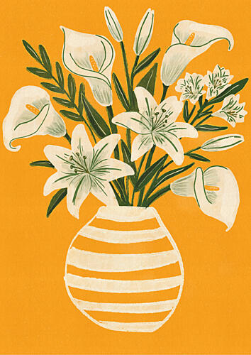 Vibrant Lily Bouquet Art Print