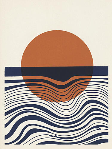 Abstract Sunset Ocean Océan reproduction