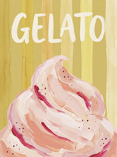 Sweet Pink Gelato Aquarelle reproduction