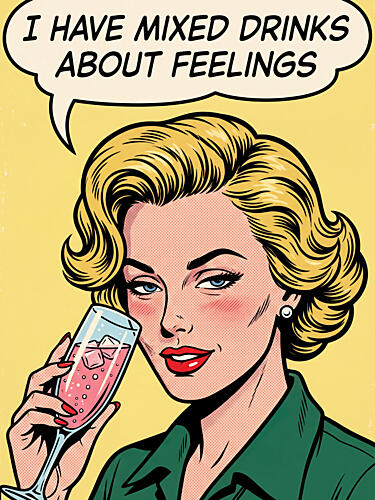 Mixed Drinks Mixed Feelings Humour reproduction