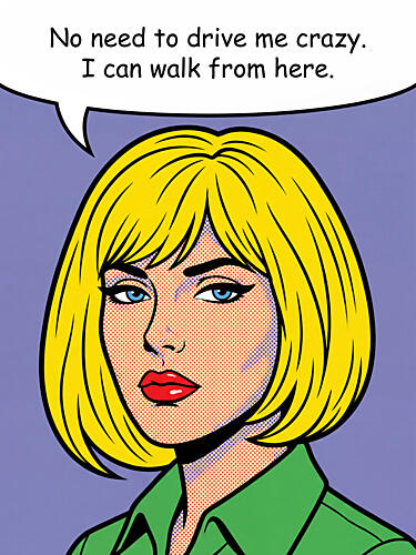 Sassy Pop Art Woman Effronté reproduction