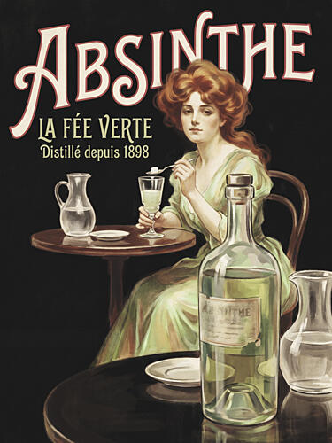 Green Fairy Absinthe Art nouveau reproduction