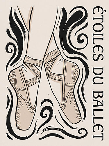 Ballet Shoes En Pointe Mode reproduction