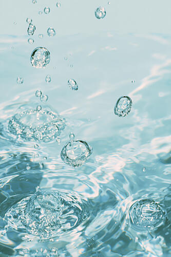 Clear Blue Bubbles Art abstrait reproduction