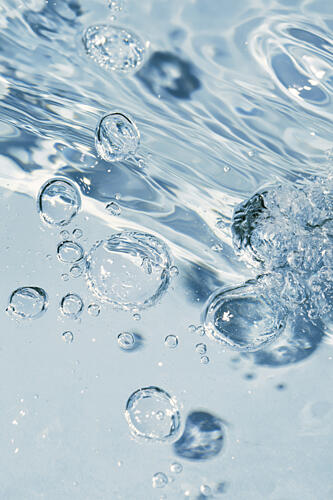 Clear Blue Water Bubbles Art abstrait reproduction