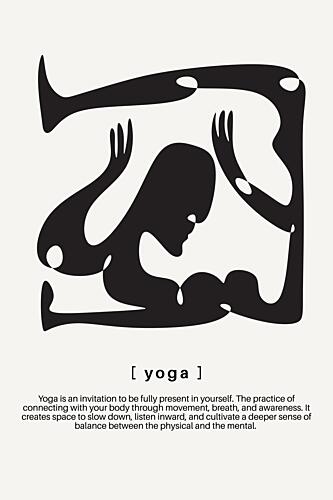 Minimal Yoga Serenity Art abstrait reproduction