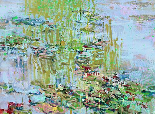 Abstract Water Garden Art Print by Wayne Sleeth