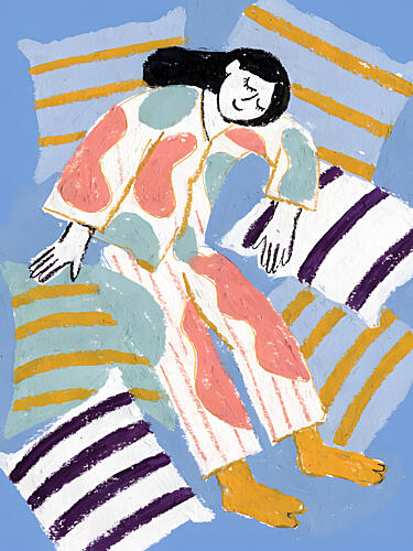 Peaceful Sleep Dreamer Art déco reproduction