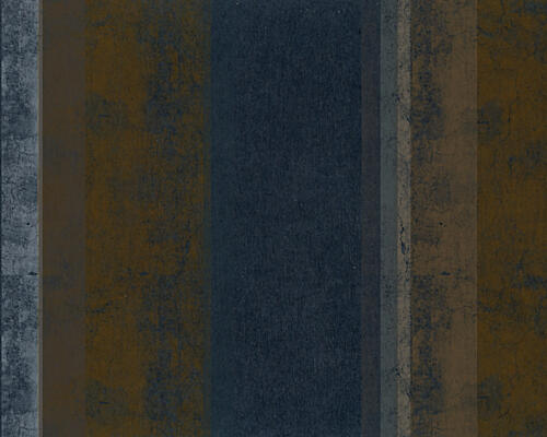 Deep Blue Grunge Stripes Art Print by Josie George