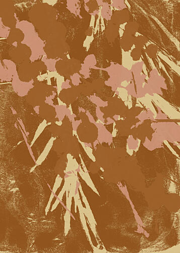 Rustic Floral Abstract Impressionniste reproduction