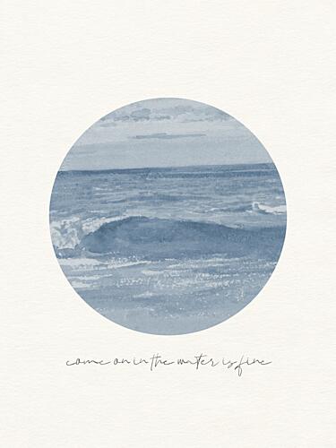Calm Ocean Waves Art Print by Wild Violets