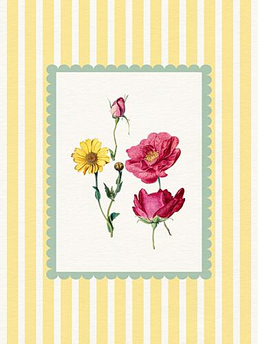 Blooming Vintage Flowers Art Print by Wild Violets