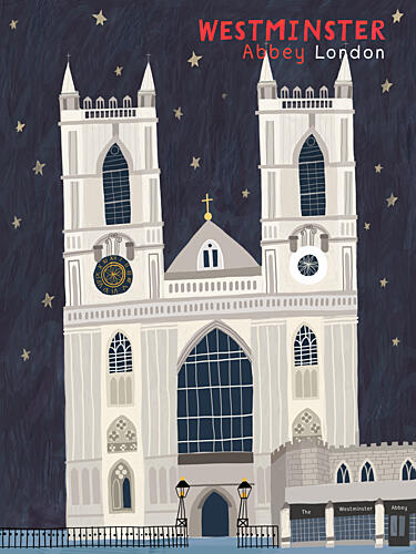 Starry Westminster Abbey Voyage reproduction