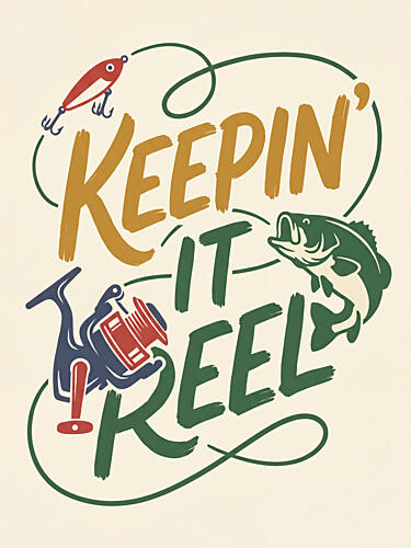 Keepin It Reel Fishing Art Print