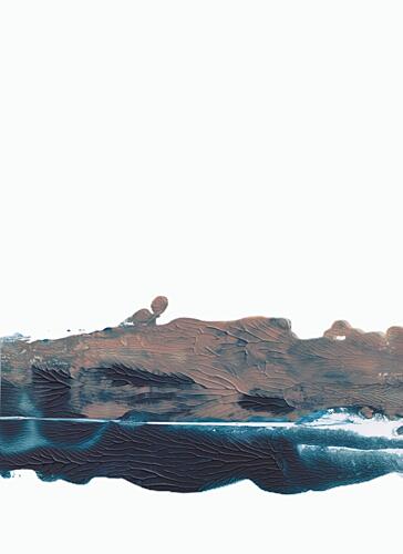 Serene Abstract Horizon Art Print by Maira Ribena