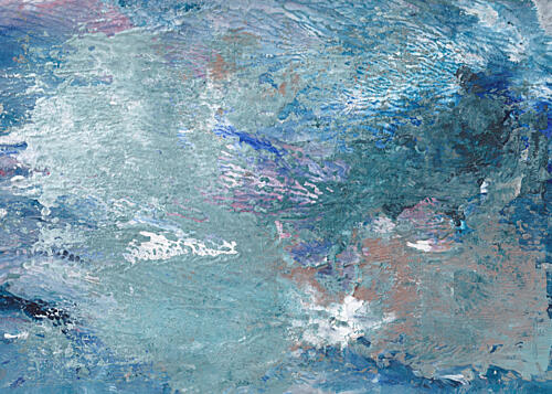 Deep Blue Ocean Abstract Art Print by Maira Ribena