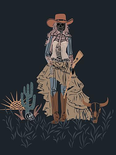 Wild West Skeleton Fantastique reproduction