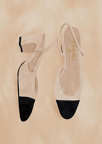 Chic Cap-Toe Heels Art Print by Lisa Solomoniuk