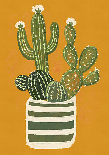 Cactus Art Print by Nicholas