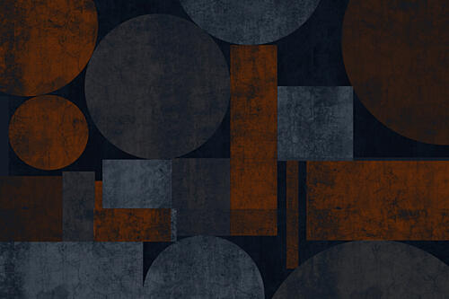 Rustic Geometric Abstraction Geometric Print