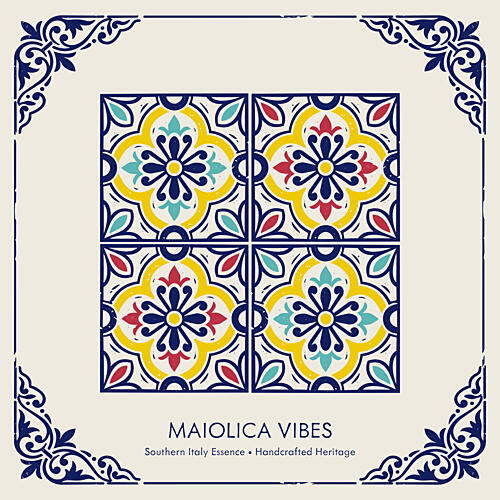 Maiolica Tile Patterns Art Print by Claudia Spano