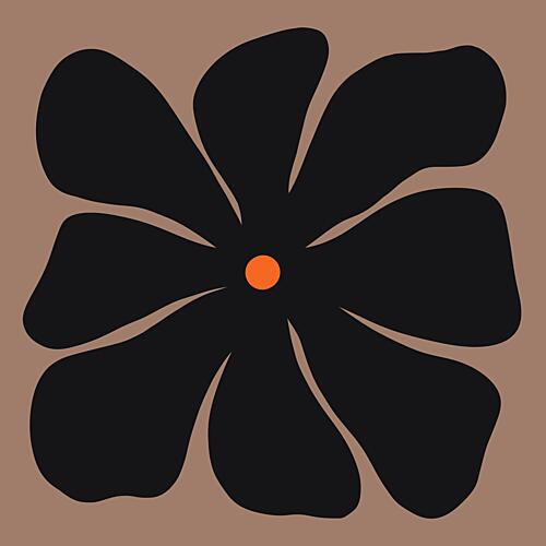 Abstract Black Flower Art Print by Kristian Gallagher