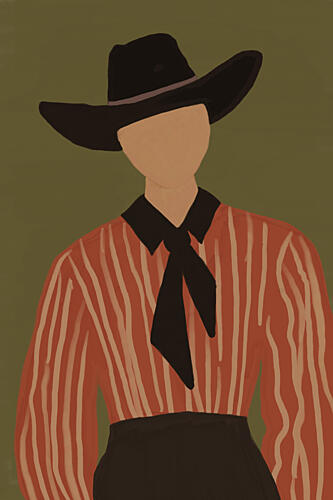 Modern Western Portrait Art Print