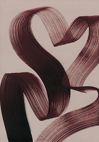 Abstract Heart Strokes Art abstrait reproduction