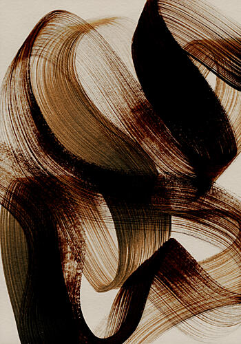 Warm Fluid Strokes Art abstrait reproduction