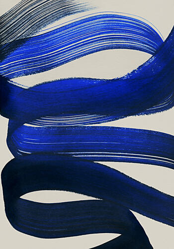 Flowing Blue Abstract Art abstrait reproduction
