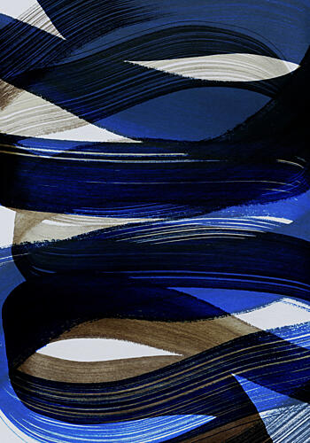 Indigo Brown Flow Art Print