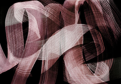 Dynamic Maroon Strokes Art Print