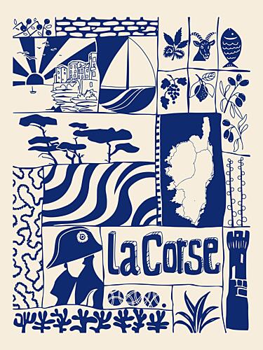 Corsica Island Icons Voyage reproduction