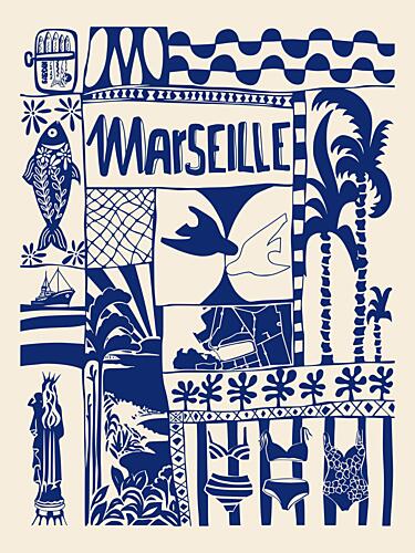 Marseille Summer Dreaming Bord de mer reproduction