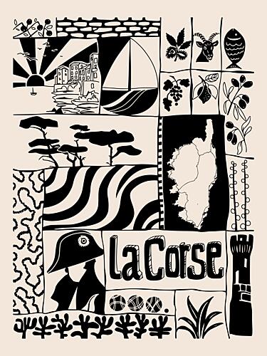 la Corse Island Icons Voyage reproduction