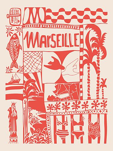 Marseille Summer Vacation Bord de mer reproduction