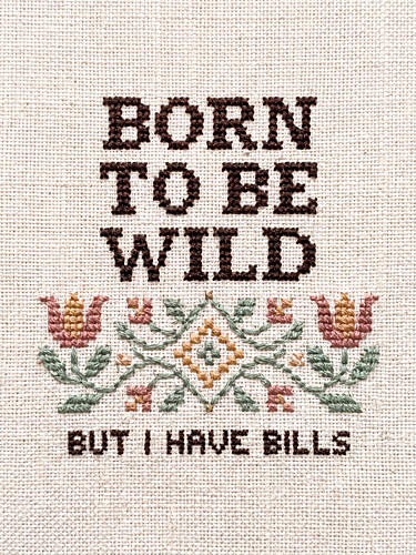 Born Wild Bills Cross Stitch Humour reproduction