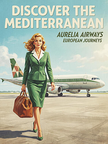 Elegant Jet Set Traveler Art Print