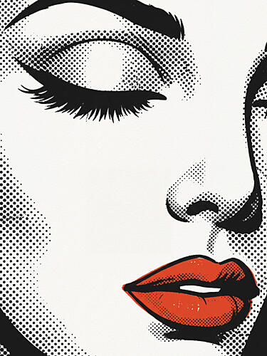 Red Lips Pop Art Mode reproduction