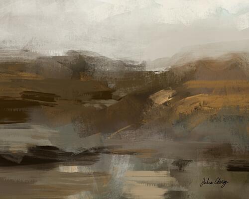 Misty Mountain Landscape Montagne reproduction