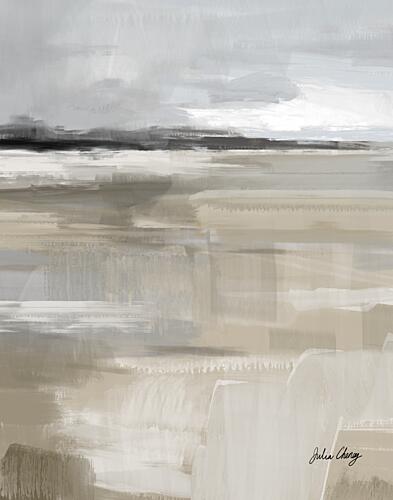 Neutral Abstract Landscape Art Print by Julia Cheney