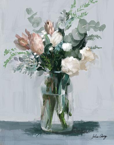 Blush and Cream Bouquet Art Print by Julia Cheney
