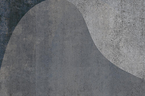 Curved Grey Abstract Art Print by Josie George
